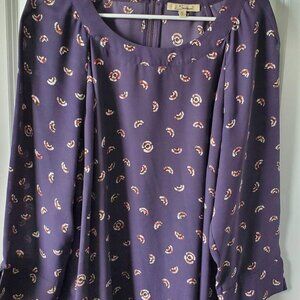 Pretty, Les Serein unique design long sleeve top - Size XL - Purple
